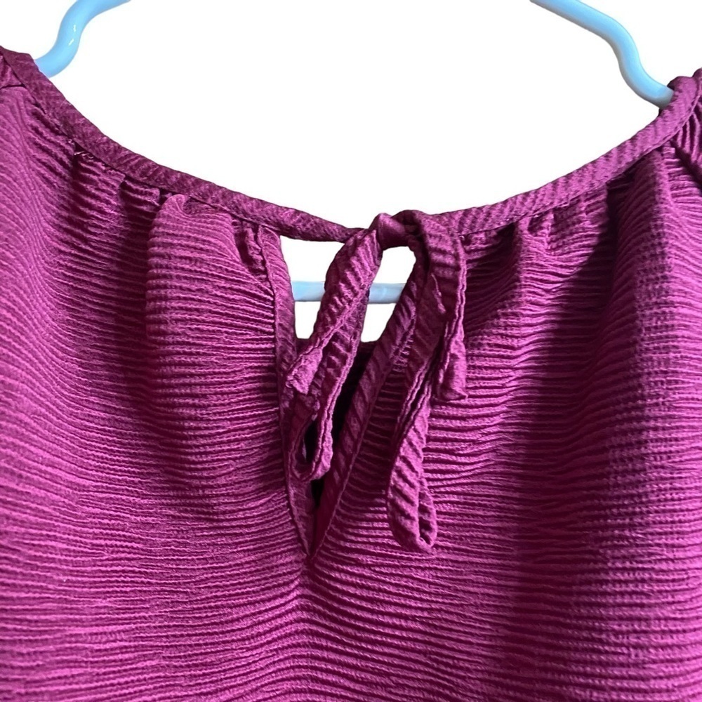 Marc New York Burgundy Peasant Top Long Sleeve Shirt Size Medium - Picture 5 of 7